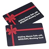 RFID Blocker Karte 2 Stück, ZhaoCo NFC Schutzkarte für Kreditkarte, Ausweise, EC-Karte, Bankkarte, Kontaktloser Schutz für Gesamten Geldbörse Portemonnaie - Geschenk