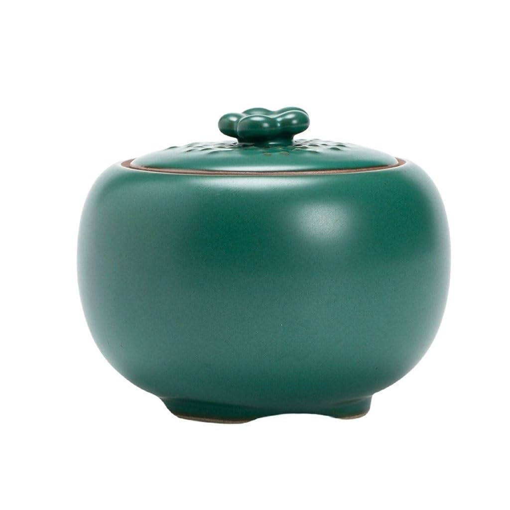 EINES Pantry Storage Containers Retro Ceramic Tea Can Household Portable Small Sealed Can Ceramic Containers for Tea, Coffee, Flour, Sugar,
