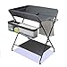 Wickeltisch Falten, Tragbare Windelstation mit Sicherheitsgurten Kleinkind Säuglingskinderzimmer Aufbereiter Organisator für 0-24 Monate Baby (Color : Gray, Size : B)