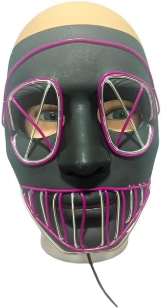 LED EL Wire Purge Mask Halloween Costume Mask