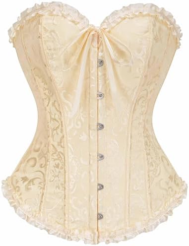 SZIVYSHI Corset Tops for Women, Bustier Shapewear Lingerie, Lace ...