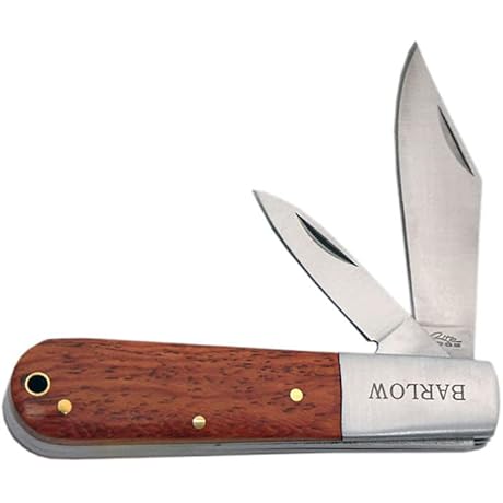 4” Wood Handle Dual Blade Barlow Knife by Rite Edge