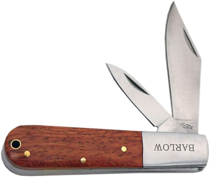Barlow Folding Pocket Knife 3.5" – 2 Stainless Steel Blades with Wood Handle | Classic EDC Barlow Knife for Men & Women | Small Folding Knife for Everyday Carry