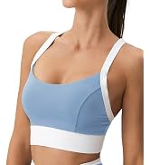BERLOOK Criss-Cross Back Padded Sports Bras for Women High Support Workout Tank Tops Yoga Tops Hi...