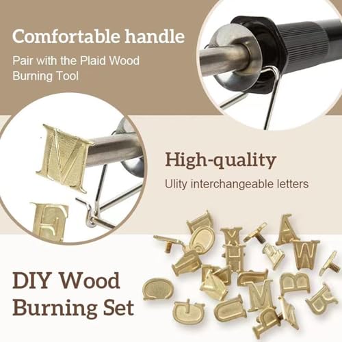 Kit de pirograbado de madera para personalizar muebles y artesanías con iniciales de cobre 8