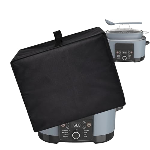 CouldyCasi Dust Cover for 8.5 Quart Slow Cookers Heavy Duty Waterproof Dust Multi-Cooker Cover Case Compatible with Ninja MC1001 Foodi PossibleCooker PRO 8.5 Quart Multi-Cooker (Black)