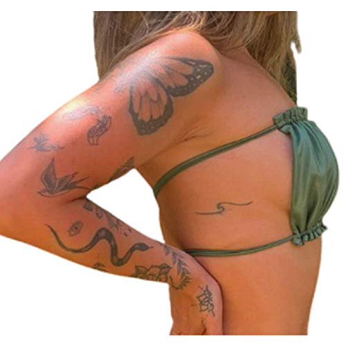 Top Biquíni de Amarrar Concha Moda Blogueira Luxo, Aquarela, Feminino, Várias Cores (Verde, GG)