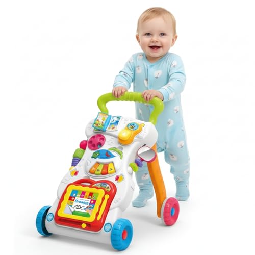 Baby Walker for Activate First Steps for Baby Walking, Pusher Walker with Sorting Shape, Light and Music Pretend Play Gift for 6 Months & 1, 2 & 3 Year Olds for Boys & Girls