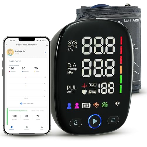 14% off - BOFEISI Automatic Upper Arm Blood Pressure Monitor for Home Use &ndash; One-Touch, LED Backlit Display,...