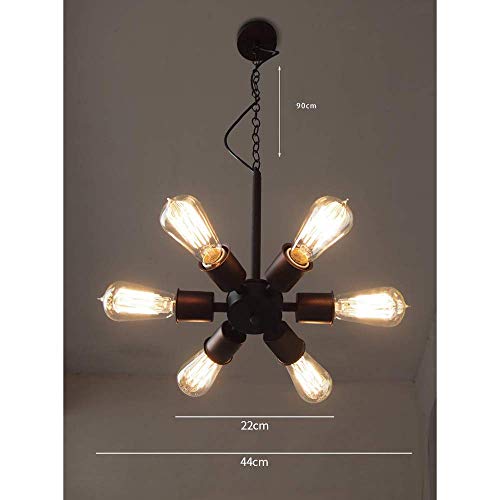 Candelabro de Hierro Forjado artesanal de 6 luces estilo industrial resistente 5