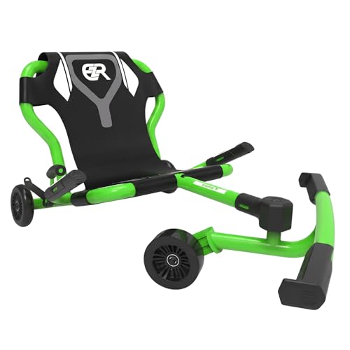 EzyRoller Classic X Go Kart Drift Trike para niños de 4 a 14 años | Triciclo Gokart hasta 70 kg | Vehículos Infantiles para Exteriores 1 Plaza, Capacidad de Carga hasta 70 kg (Verde)