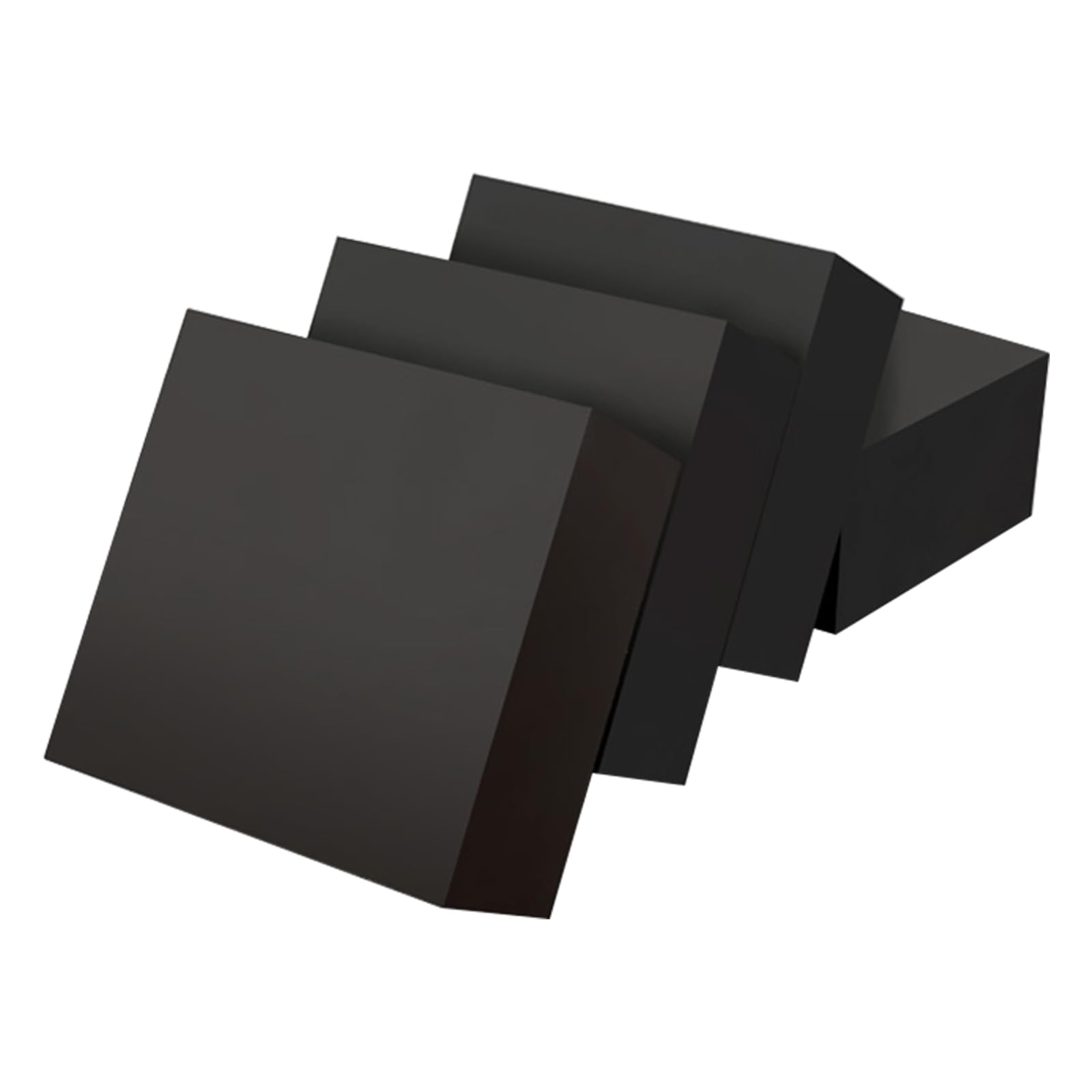 NANNAN3360 Rubber Furniture Risers Black Sofa Raisers Square Bed Support Legs Adds 1-5cm Height 4 Pcs Furniture Feet, for Table Chair Cabinets (50 × 50 × 40mm)
