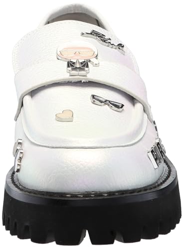 Image of Karl Lagerfeld Women's Gaston Lug Sole Loafer with Pin Embellishments