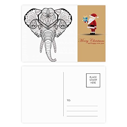 Cartes de remerciement éléphant à dents longues lot 20 cartes postales