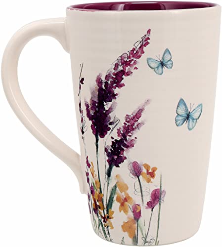 Taza de café de cerámica 17 oz con diseño floral Godmother miniatura 6