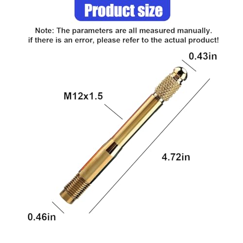 Image of ZIMISI M12X1.5 Car Wheel Alignment Pin, Stainless Steel Wheel Alignment Tool, Tire Mounting Tools, Wheel Hanger Balancing and Guide Tool, Car Tire Rim Stud Pilot Pin for Most Cars (Gold)