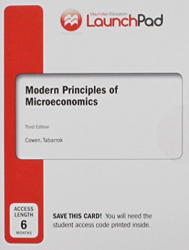 LaunchPad for Cowen's Modern Principles of Microeconomics (6 month access)