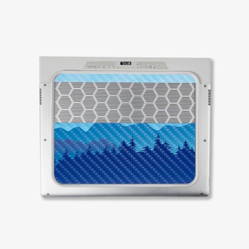Image of MightySkins Carbon Fiber Skin Compatible With Alienware X14 R2 (2023) Full Wrap Kit - Blue Mountains | Protective Durable Textured Carbon Fiber Finish | Easy To Apply & Change Styles | Made in the USA