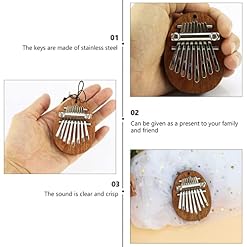 BIENKA 2 Ensembles/9 pièces 8 Touches Doigt Piano Mini Kalimba Doigt Piano 8 Touches Mini Piano - Les Beatles, Paul McCartney, John Lennon, RIngo Starr, George Harrison BIENKA 2 Ensembles/9 pièces 8 Touches Doigt Piano Mini Kalimba Doigt Piano 8 Touches Mini Piano – Image 6