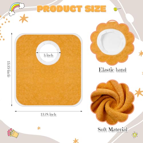 Bonuci 12 Pack Toddler Baby Bibs 15x13 Inch Pullover Full Coverage Bibs Absorbent Slip on Cotton for Girls Boys Newborn2