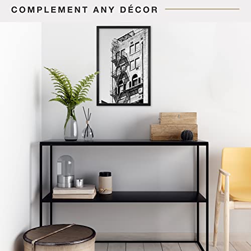 Image of MCS Edgeline Metal Poster Frame, Back-Loading Picture Frame For Wall Art, 12 x 18 Inch, Black
