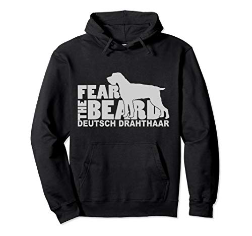Dog Lover T-Shirts by TraciwithaniFear the Beard - Deutsch Drahthaar Hunting Dog Pullover Hoodie