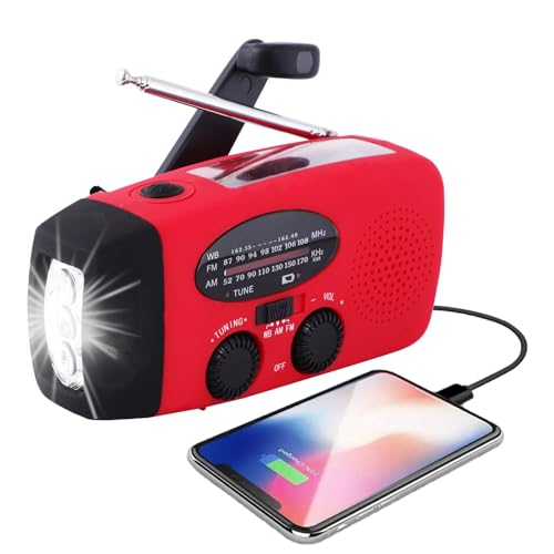 Emergency Hand Crank Radio with LED Flashlight