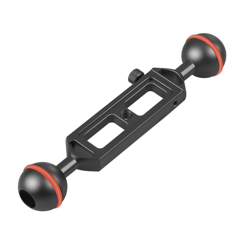 Support de de Bras Extensible 20 Cm de Longueur RéGlable avec Rotule 25 Mm de DiamèTre 1/4 Pouce Trou de Vis Support de PlongéE, Rouge