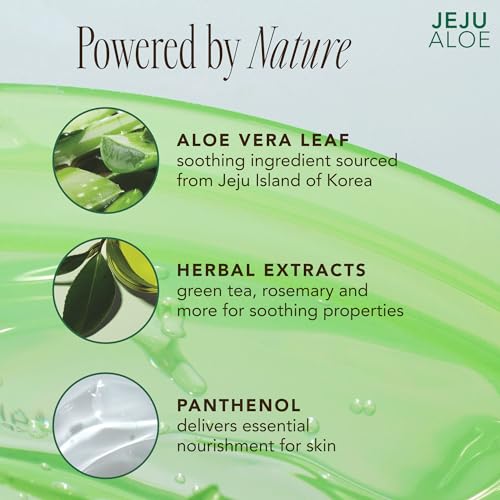 The Face Shop 8806182552342 Jeju Aloe Soothing Gel | Multi-Use Moisturizing & Soothing Gel For Face, Body & Sun Burn Care | 95% Aloe Vera Extract thumb #4