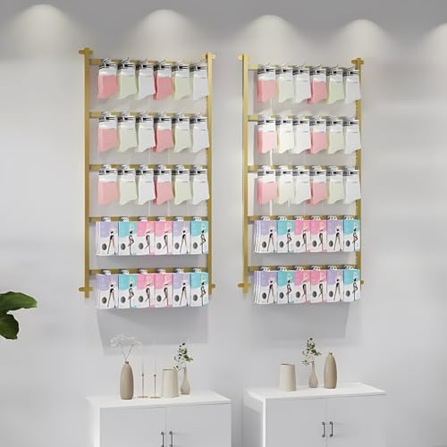 Expositor de sujetadores metálico de pared de 4 Niveles para solucionar la falta de espacio 2