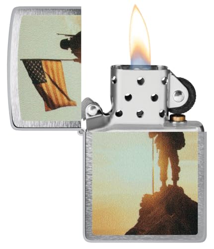 Encendedor Zippo con bandera americana miniatura 3