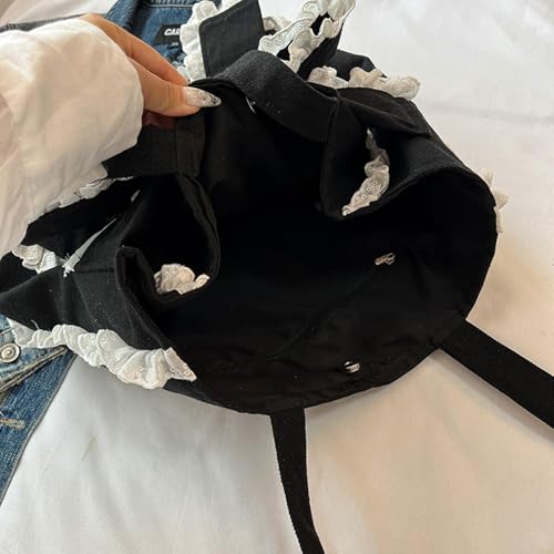 Korean Styles Armpit Bag For Women Handbag Canvas Shoulder Bag Sweet Bows Underarm Fashion Commuting Women Sweet Bows Armpit4