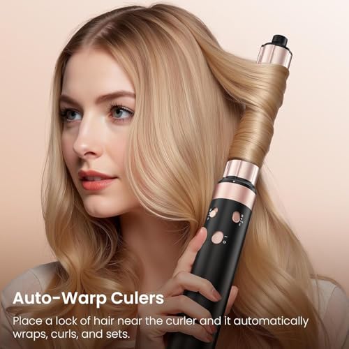 Image of MESCOMB Dual Voltage Hot Air Styler Wrap - 3 in 1 Hair Dryer Brush with Fast Drying Blow Dryer, Styling, Straightening & Volumizing with Travel Bag (100V-240V) Gift for Women (Black)