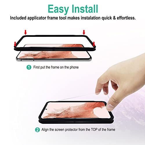 Aacl Galaxy S22 Plus Screen Protector Tempered Glass For Samsung Galaxy S22 Plus 5G,6.5 Inch [Fingerprint Unlock][Anti-Scratch][3 Pack] #TOP4