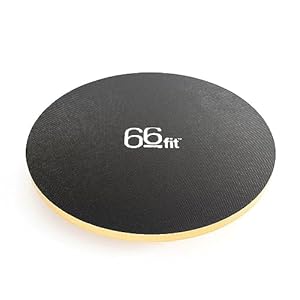 66fit Wooden Wobble Balance Board 40cm – Includes Balance Training Ebook – Training Rehabilitation Exercise Physiotherapy, Excellenrt Balancng Training Equipment for Men and Women