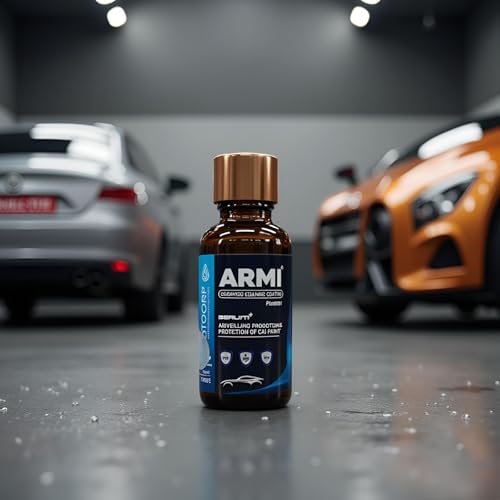 Image of ARMI Graphene Ceramic Coating For Car | Durable Paint Protection Formula | Self Cleaning | Hydrophobic Ceramic Coating | Hydrophobic Finish Spray | 30ml with free Applicator Microfibre Towel