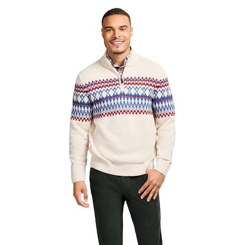 IZOD Men's Holiday Quarter Zip Pullover Sweater4