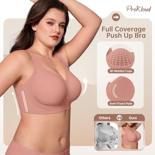Image of ProKloud Jelly Bras for Women No Underwire Wireless Bra with Support and Lift Full Coverage Plus Size Comfy Seamless Bra