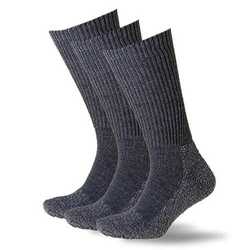 NORDPOL wadenlange Funktionssocke F2 (Gr. 45-47/Anthrazit) – Made in Germany und Öko-Tex zertifiziert – Komfortabel, Langlebig und Ideal für Arbeit oder Freizeit – 60% hochwertige Schurwolle