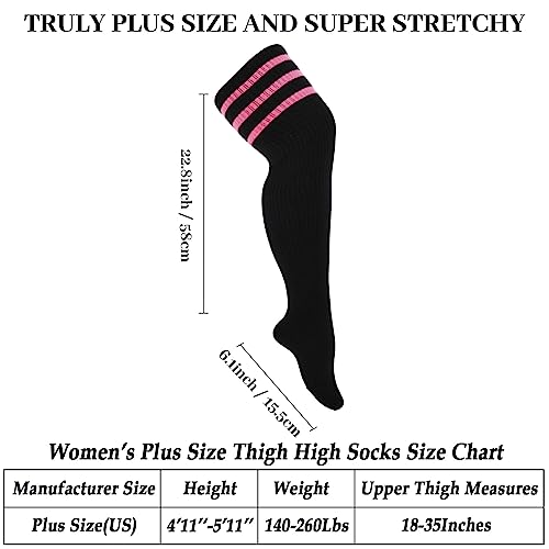 Plus Size Thigh High Socks for Women Thick Thighs Cotton Knit Extra Long Over the Knee Leg Warmer2