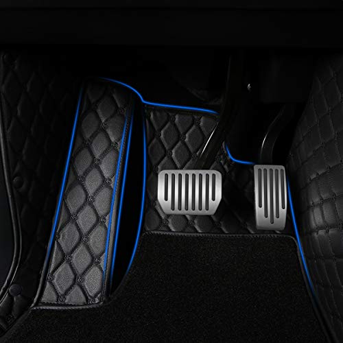 ThinSGO Tesla Model Y All-Wealther Floor Mat Waterproof Full Covered PU Leather Vehicle Floor Carpet