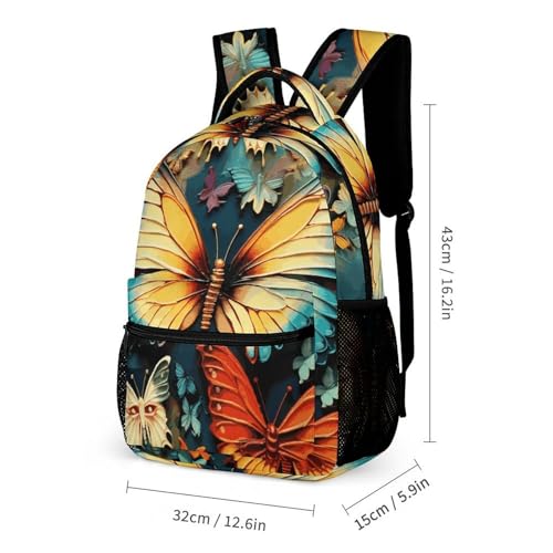 Colorful Backpack Set Lightweight Bag Lunch Box Pencil Bags for Women Men Bookbags 3 in 12