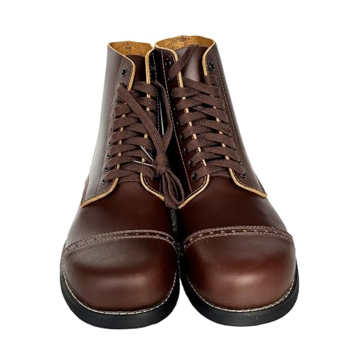 M1942 Short Boots Retro US Mens Cowhide Combat Hiking Outdoor Paratrooper Boots Vintage WWII Shoes4