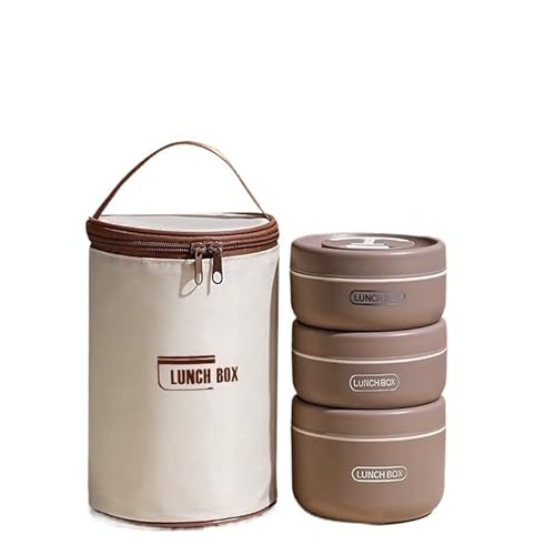 MoriNoka 304ステンレス製円形弁当箱 保温付き マルチラック 分離式 食物の味が混ざらない 保冷・冷蔵・電子レンジ対応 学生・OL向け 450ml/650ml/1100ml(二段)+保冷バッグ付 1550ml(三段) 2200ml(四段) オフホ