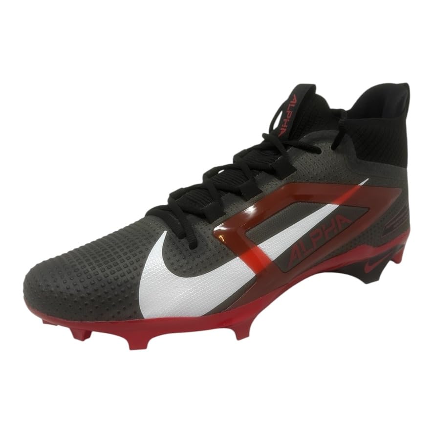 Image of Nike Alpha Menace 4 Elite Football Cleats (FD7036-600, University Red /Team Red /Black /White)