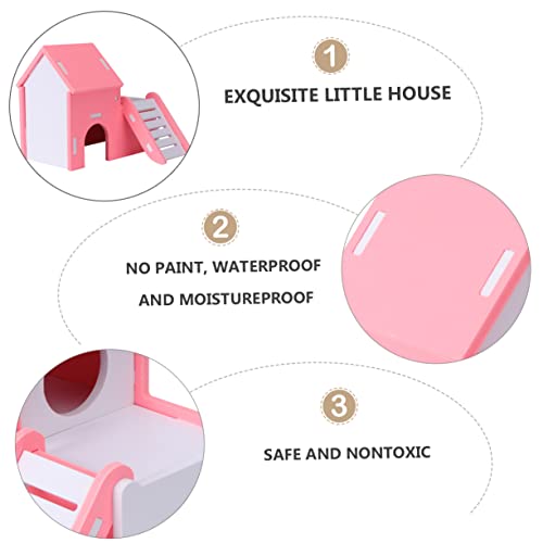 iplusmile Hampster Pequena Gaiola Hamster Castelo De Madeira Acessórios Para Hamster Hamster Cabana
