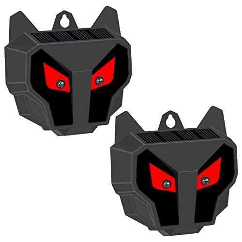 HPYLIF·H Juego de 2 ahuyentadores por ultrasonidos con Funcionamiento Solar IPX66, Resistente al Agua, Flash contra Gatos, Perros, martas, Animales, Gatos y Perros Cover