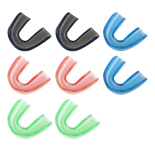 Multicolored Mouth Piece Sports Mouth Guards for Adults, 8PCS Mouthguard
