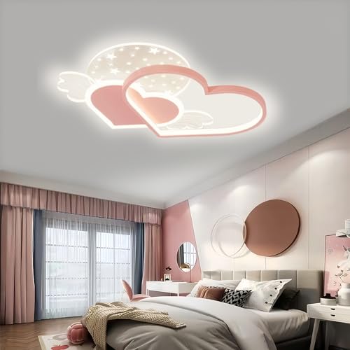 Plafonnier enfant LED bleu rose 38W à intensité variable avec télécommande - 5