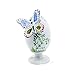 Huevo de Pascua de porcelana pintada a mano en relieve con diseño...